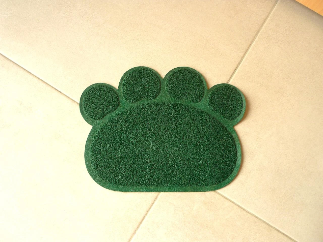 Groene pootafdruk mat kattenmat kattenbakmat schoonloopmat gritopvanger